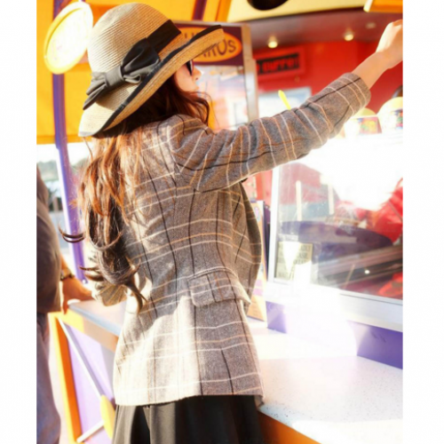 Summer/ Spring Hat, Black Bow Straw Hat